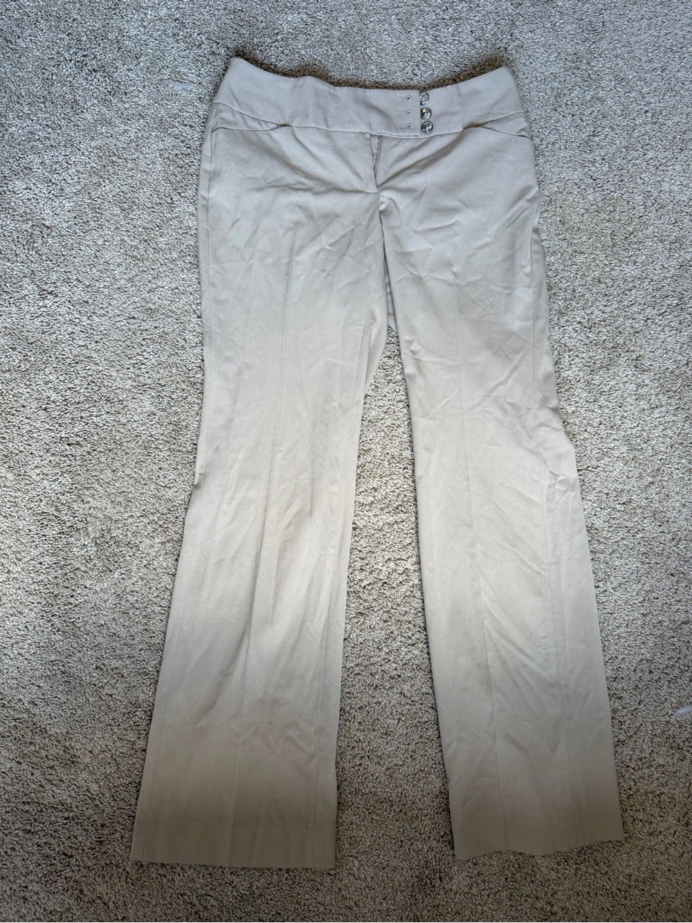 White House Black Market Khaki Modern Boot Pants
